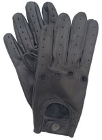 Mens Unlined Leather Driving Glove with 