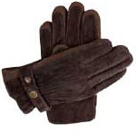 Dents Mens Warm Suede Gloves Brown