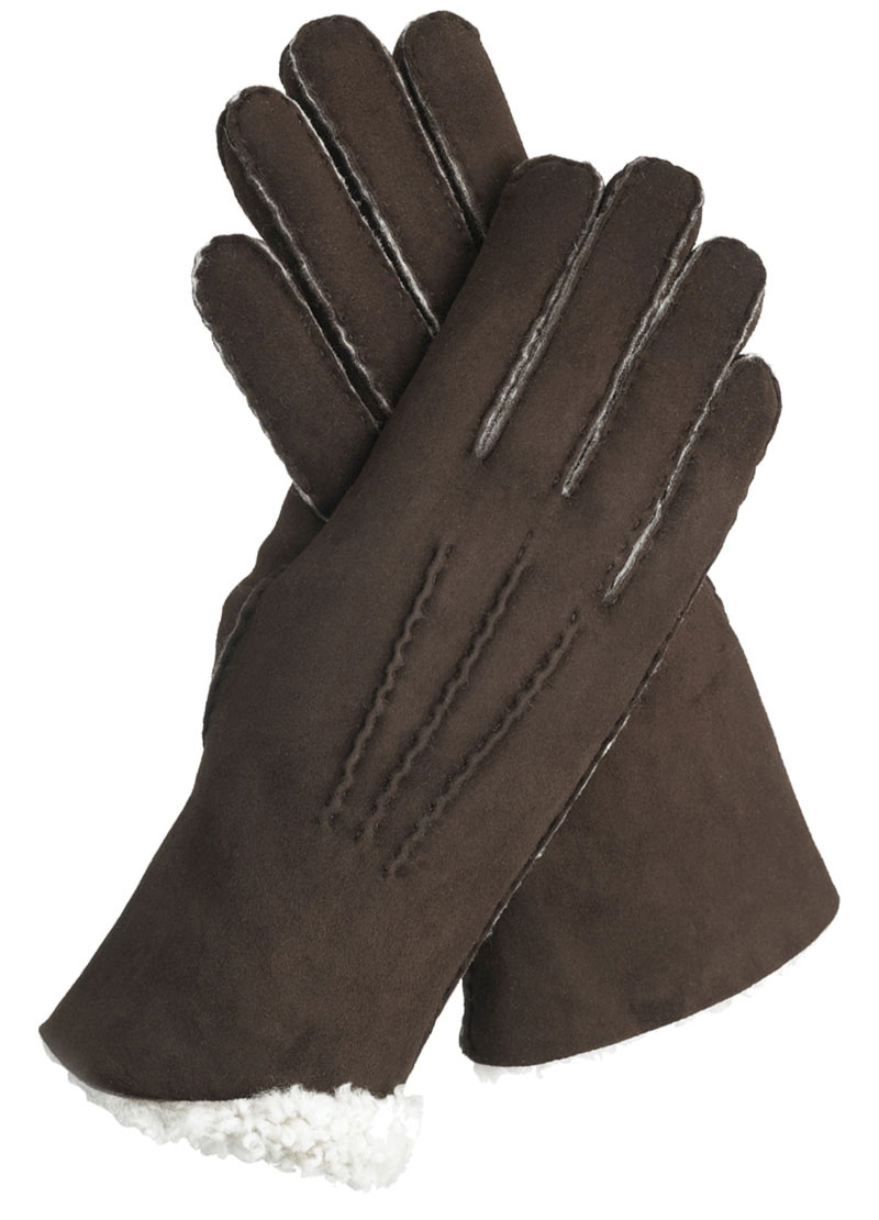Southcombe Ladies' Sueded Sheepskin Glove in Brown from Gloves On Hand