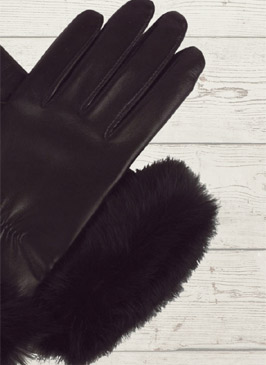 Fur-lined gloves